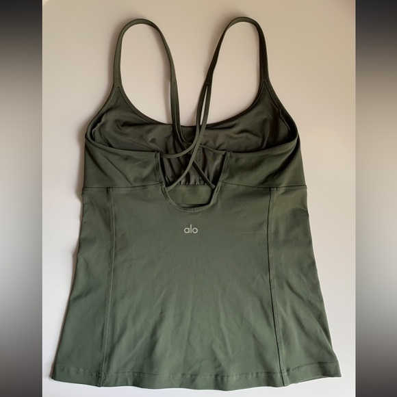 Alo Yoga Lotus Tank Jungle Green - Picture 3 of 7